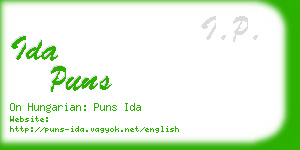 ida puns business card